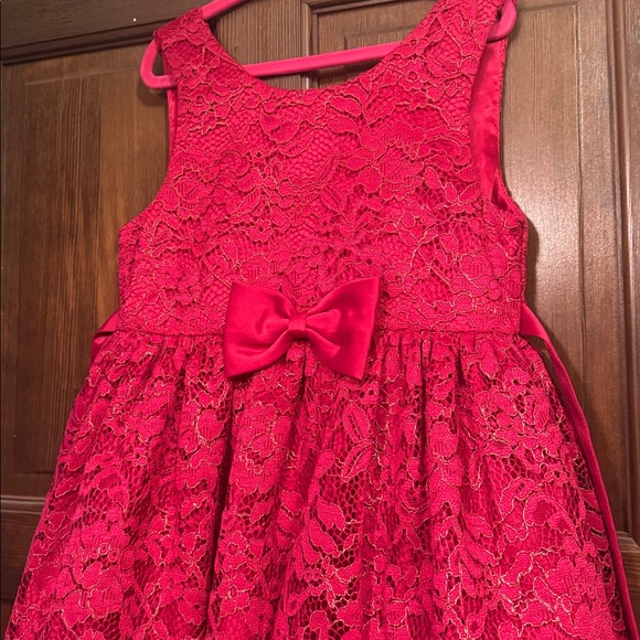American Princess Vibrant Red Lace Dress - Picture 2 of 5